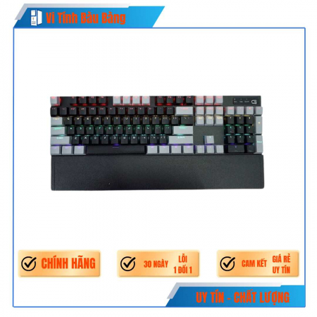 Bàn phím cơ gaming SPARTAN TC3218 Black Gray (Blue Switch LED Rainbow)