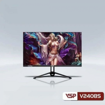 Màn hình VSP V2408S - Đen - Trắng - Hồng | 23.8 inch, Full HD, IPS, 75Hz, 2ms, phẳng