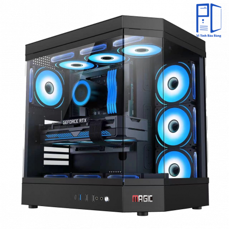 Vỏ Case MAGIC VILA ULTRA BLACK (ATX/Mid Tower/Màu Đen/Rad360/Không Fan)