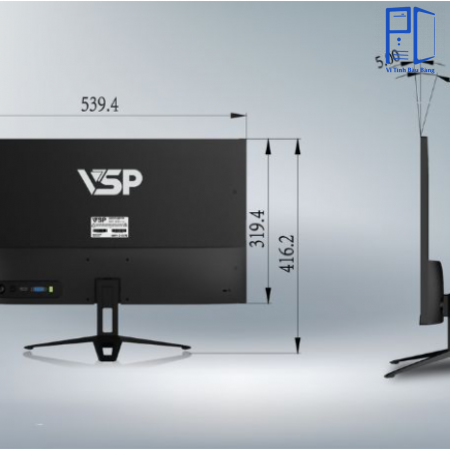 Màn hình VSP V2408S | 23.8 inch, Full HD, IPS, 100Hz, 5ms, phẳng, trắng/đen