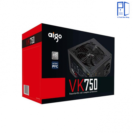 Nguồn Máy Tính AIGO VK750 - 750W (85 Plus/ Active PFC/ Single Rail)