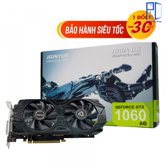 VGA NVIDIA GEFORCE JGINYUE GTX 1060 6GB DDR5 2 FAN( New Full Box 36 tháng)