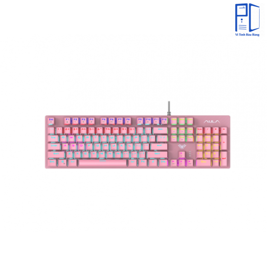 Bàn phím cơ gaming AULA S2022 Màu Hồng/Trắng/Đen/Xanh (Blue switch, USB, LED Rainbow)