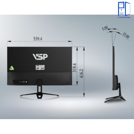 Màn hình VSP V2408S | 23.8 inch, Full HD, IPS, 100Hz, 5ms, phẳng, trắng/đen