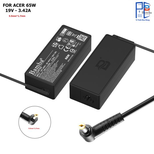       Cục Sạc Bamba 19V-3.42A Cho Laptop Acer 4736,4535,4935,3810,4810,4738,4830,4710,E1-471,E1-472,E1-572,E1-573,5810,5830,E5-473,E5-573,E5-575,5517,V3-571,V3-572,V5-572,V5-573,V5-552,V7-581,V7-582P,V5-471,V5-571,V5-573,V5-471G,V5-431P,V5-473,V3-471,4755